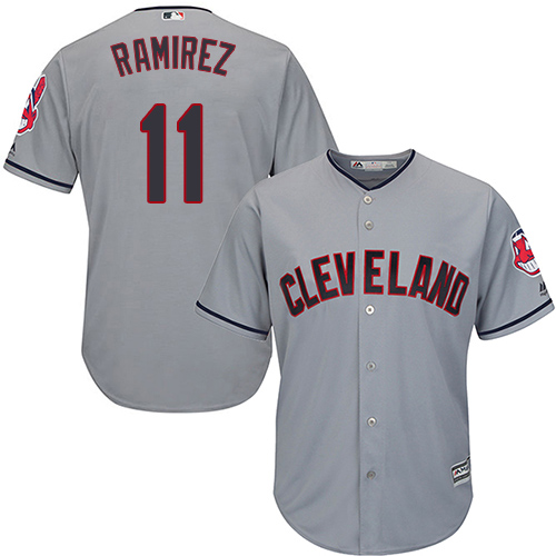 Indians #11 Jose Ramirez Grey Road Stitched Youth MLB Jersey